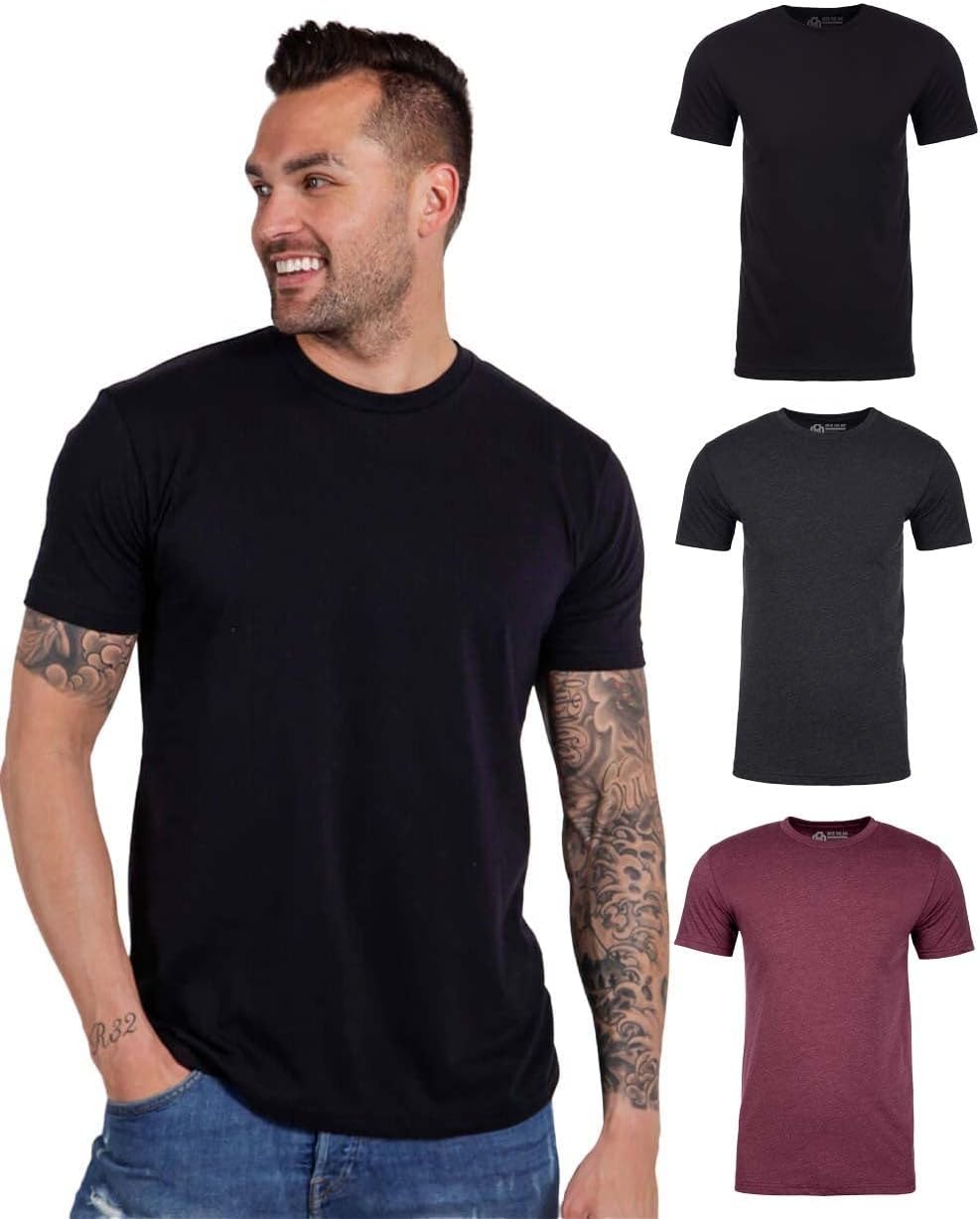 INTO THE AM Mens T Shirt - Short Sleeve Crew Neck Soft Fitted Tees S - 4XL Fresh Classic Tshirts