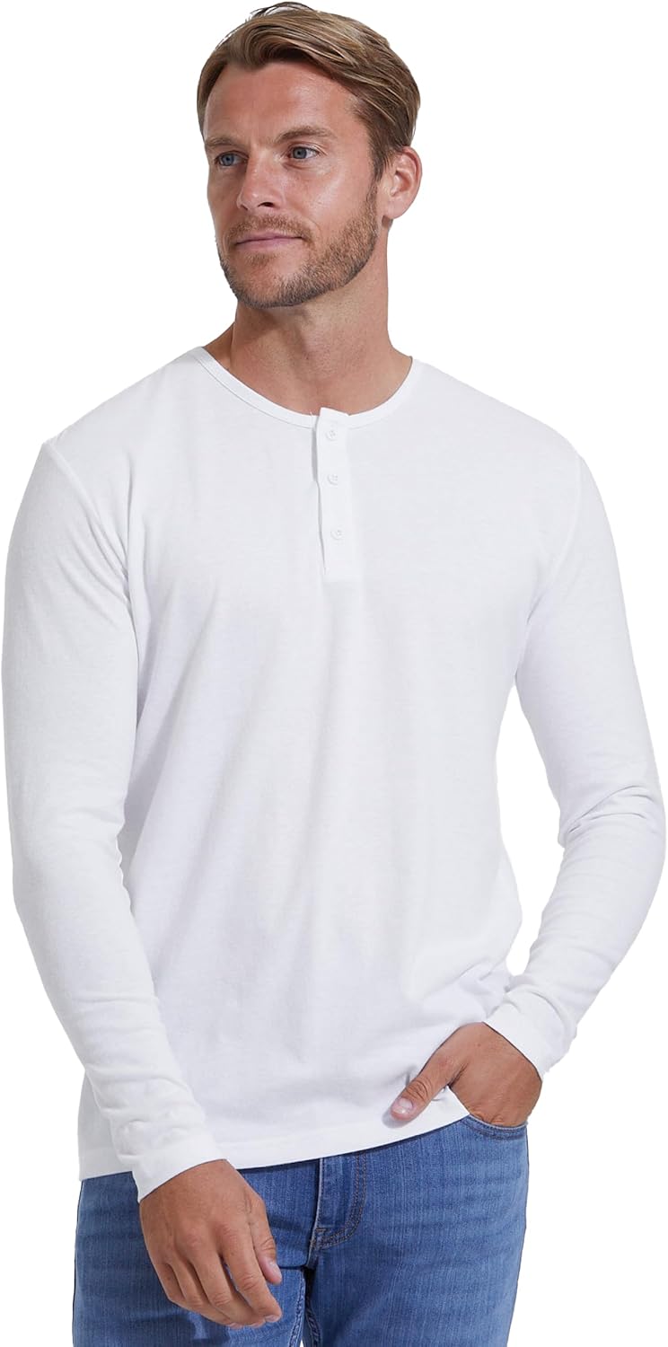 True Classic Long Sleeve Shirts for Men - Henley, Waffle & Crew Neck Long Sleeve T Shirt - Regular and Tall Thermal Shirts