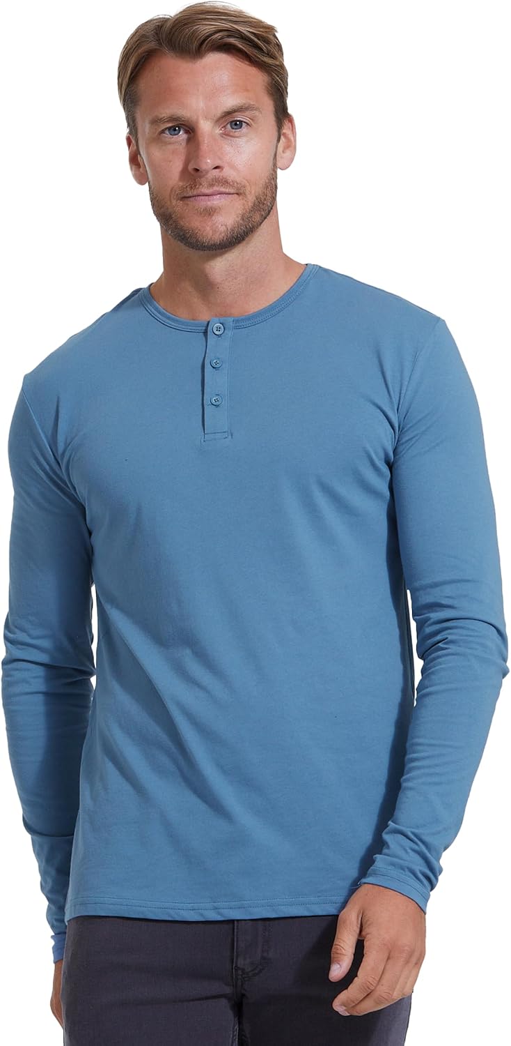 True Classic Long Sleeve Shirts for Men - Henley, Waffle & Crew Neck Long Sleeve T Shirt - Regular and Tall Thermal Shirts