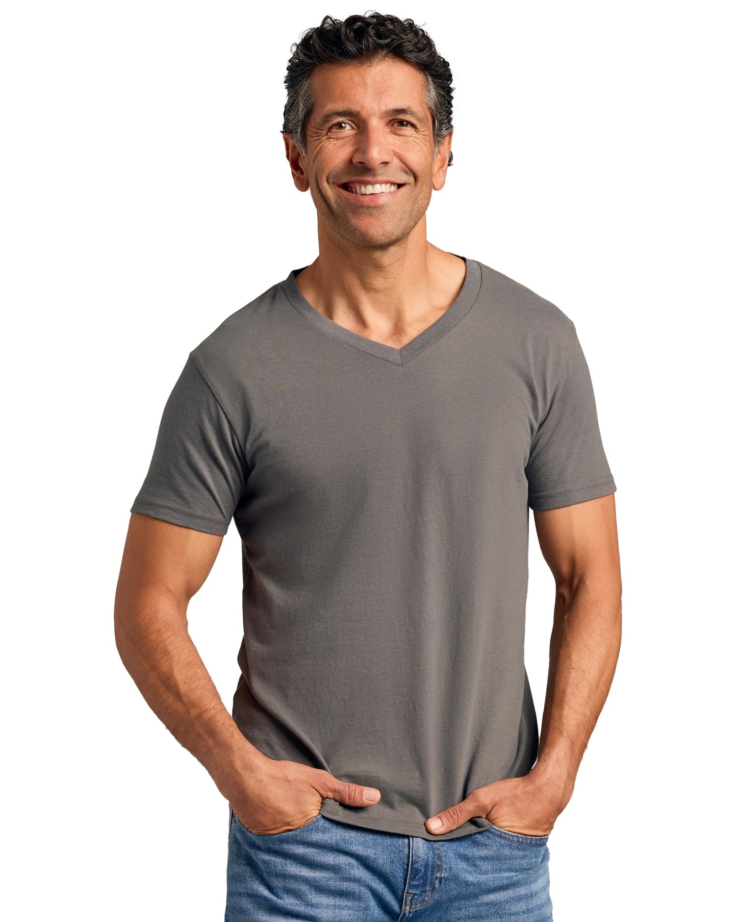 True Classic Mens V Neck T Shirts – Soft, Fitted Undershirts for Men Pack – Mens Undershirts – Cotton Blend, Tag-Free