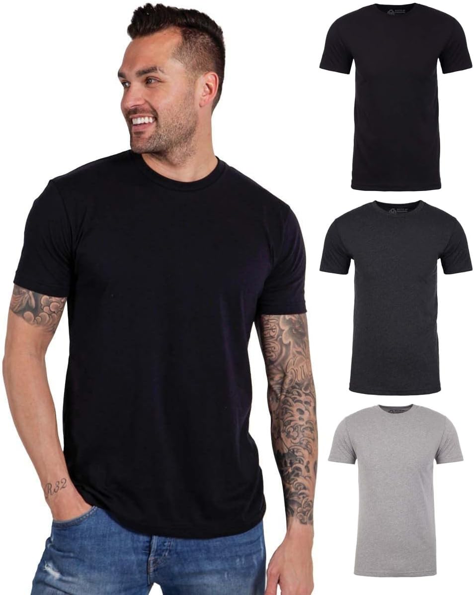 INTO THE AM Mens T Shirt - Short Sleeve Crew Neck Soft Fitted Tees S - 4XL Fresh Classic Tshirts