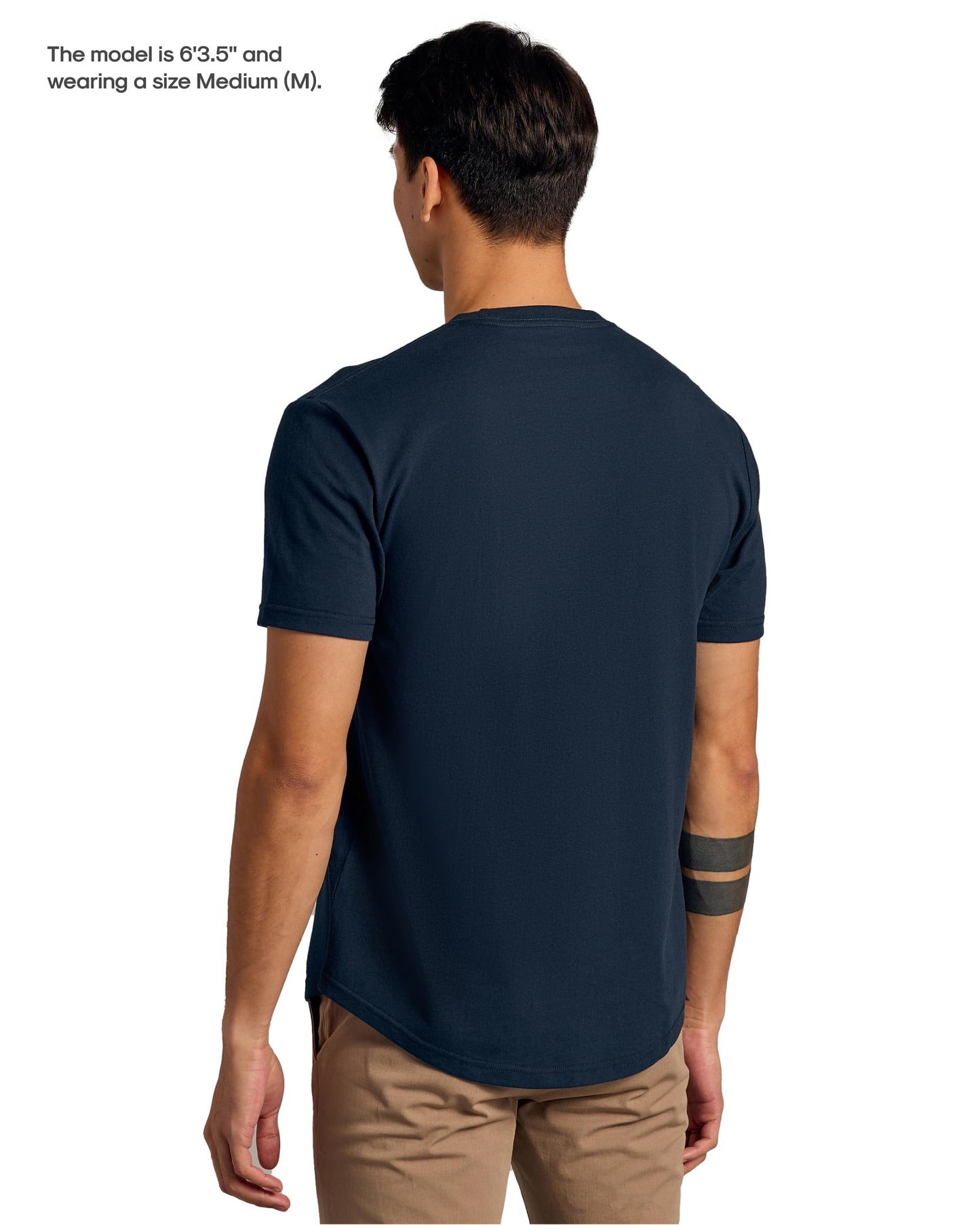 True Classic Mens T-Shirts – Curved Hem Tee Mens, Hipster Shirts for Men, Long Tail T Shirts for Man, Drop Cut Lounge/Sleep