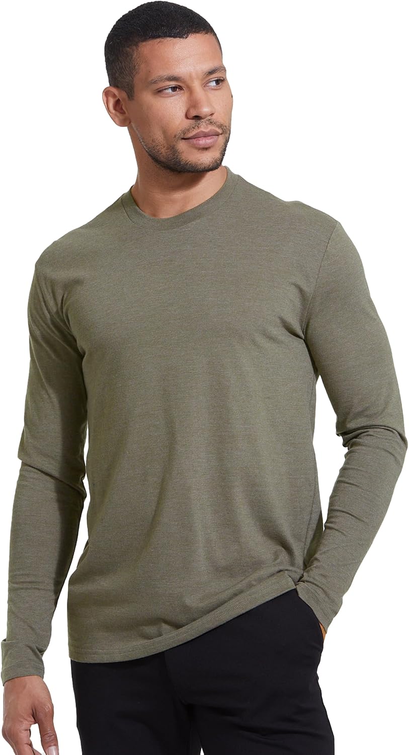 True Classic Long Sleeve Shirts for Men - Henley, Waffle & Crew Neck Long Sleeve T Shirt - Regular and Tall Thermal Shirts