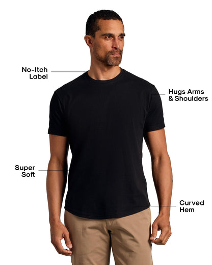 True Classic Mens T-Shirts – Curved Hem Tee Mens, Hipster Shirts for Men, Long Tail T Shirts for Man, Drop Cut Lounge/Sleep