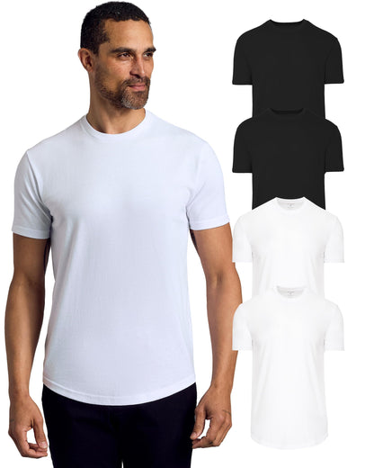 True Classic Mens T-Shirts – Curved Hem Tee Mens, Hipster Shirts for Men, Long Tail T Shirts for Man, Drop Cut Lounge/Sleep