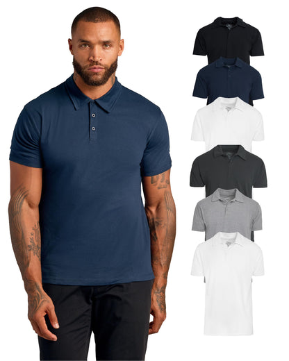 True Classic Short Sleeve Polo Shirts for Men - Cotton Men's Polo Shirts, Golf Shirt & Custom Polo - Collared Short Sleeve
