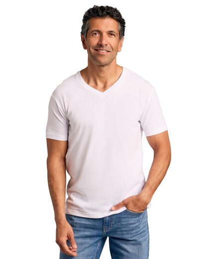 True Classic Mens V Neck T Shirts – Soft, Fitted Undershirts for Men Pack – Mens Undershirts – Cotton Blend, Tag-Free