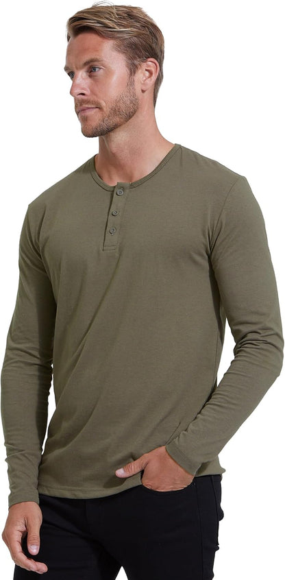 True Classic Long Sleeve Shirts for Men - Henley, Waffle & Crew Neck Long Sleeve T Shirt - Regular and Tall Thermal Shirts