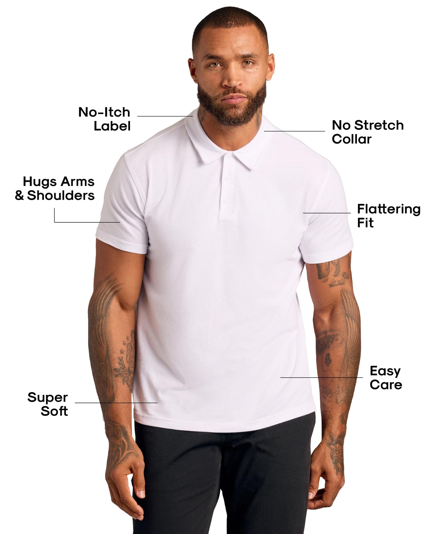 True Classic Short Sleeve Polo Shirts for Men - Cotton Men's Polo Shirts, Golf Shirt & Custom Polo - Collared Short Sleeve