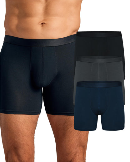 True Classic Mens Underwear Boxer Briefs Pack and Singles - Breathable, Ultra-Soft Mens Boxer Briefs Underwear Pack