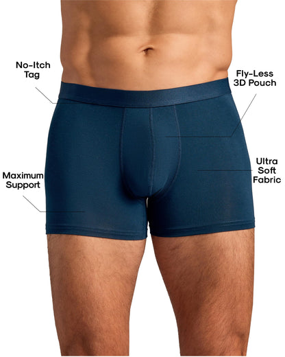 True Classic Mens Underwear Boxer Briefs Pack and Singles - Breathable, Ultra-Soft Mens Boxer Briefs Underwear Pack