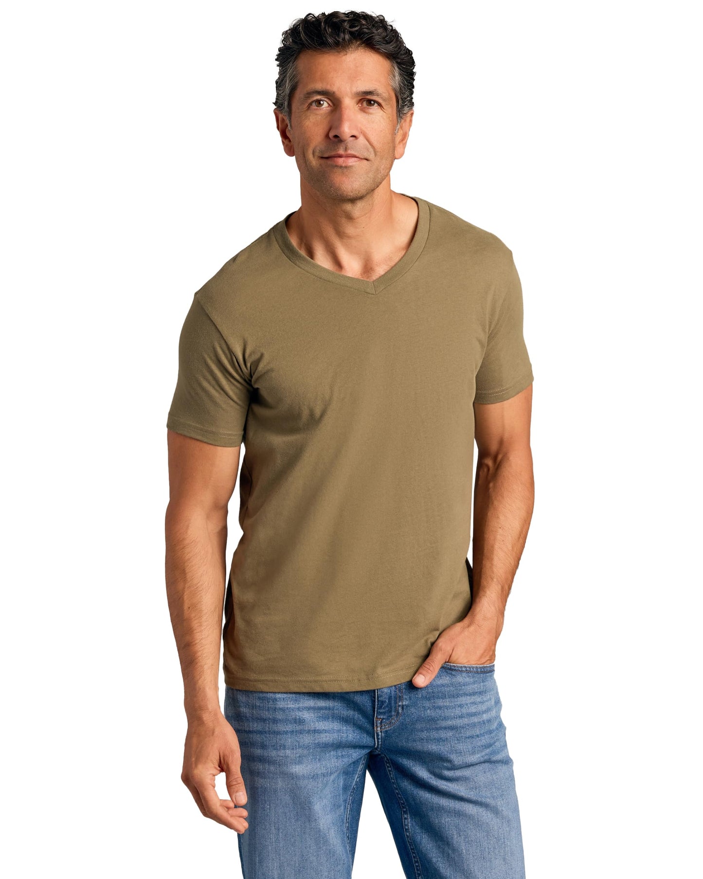True Classic Mens V Neck T Shirts – Soft, Fitted Undershirts for Men Pack – Mens Undershirts – Cotton Blend, Tag-Free