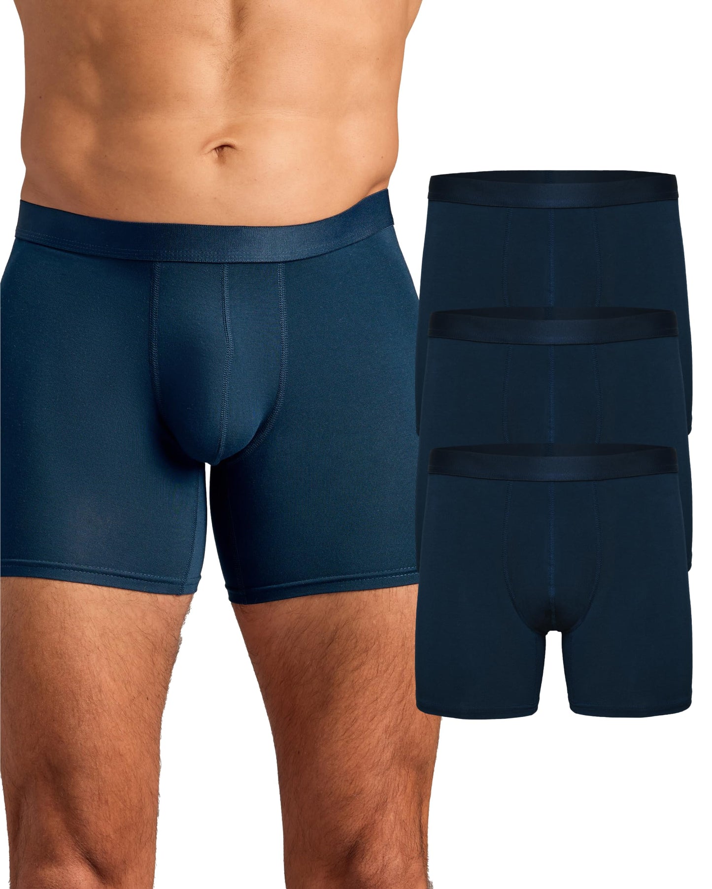 True Classic Mens Underwear Boxer Briefs Pack and Singles - Breathable, Ultra-Soft Mens Boxer Briefs Underwear Pack