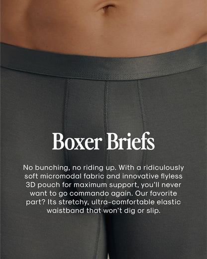 True Classic Mens Underwear Boxer Briefs Pack and Singles - Breathable, Ultra-Soft Mens Boxer Briefs Underwear Pack