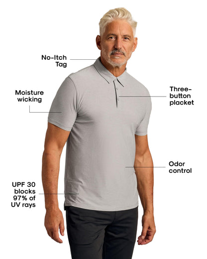 True Classic Short Sleeve Polo Shirts for Men - Cotton Men's Polo Shirts, Golf Shirt & Custom Polo - Collared Short Sleeve