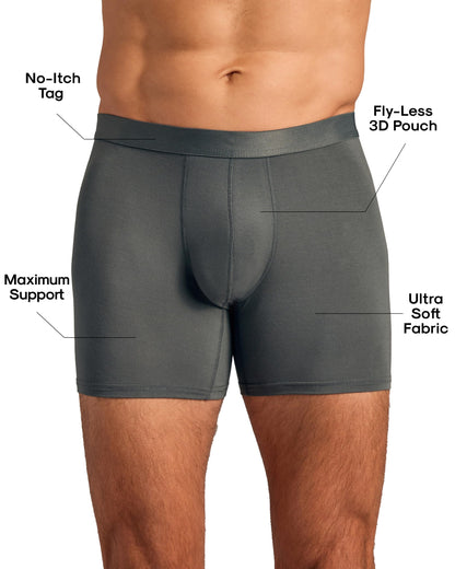 True Classic Mens Underwear Boxer Briefs Pack and Singles - Breathable, Ultra-Soft Mens Boxer Briefs Underwear Pack