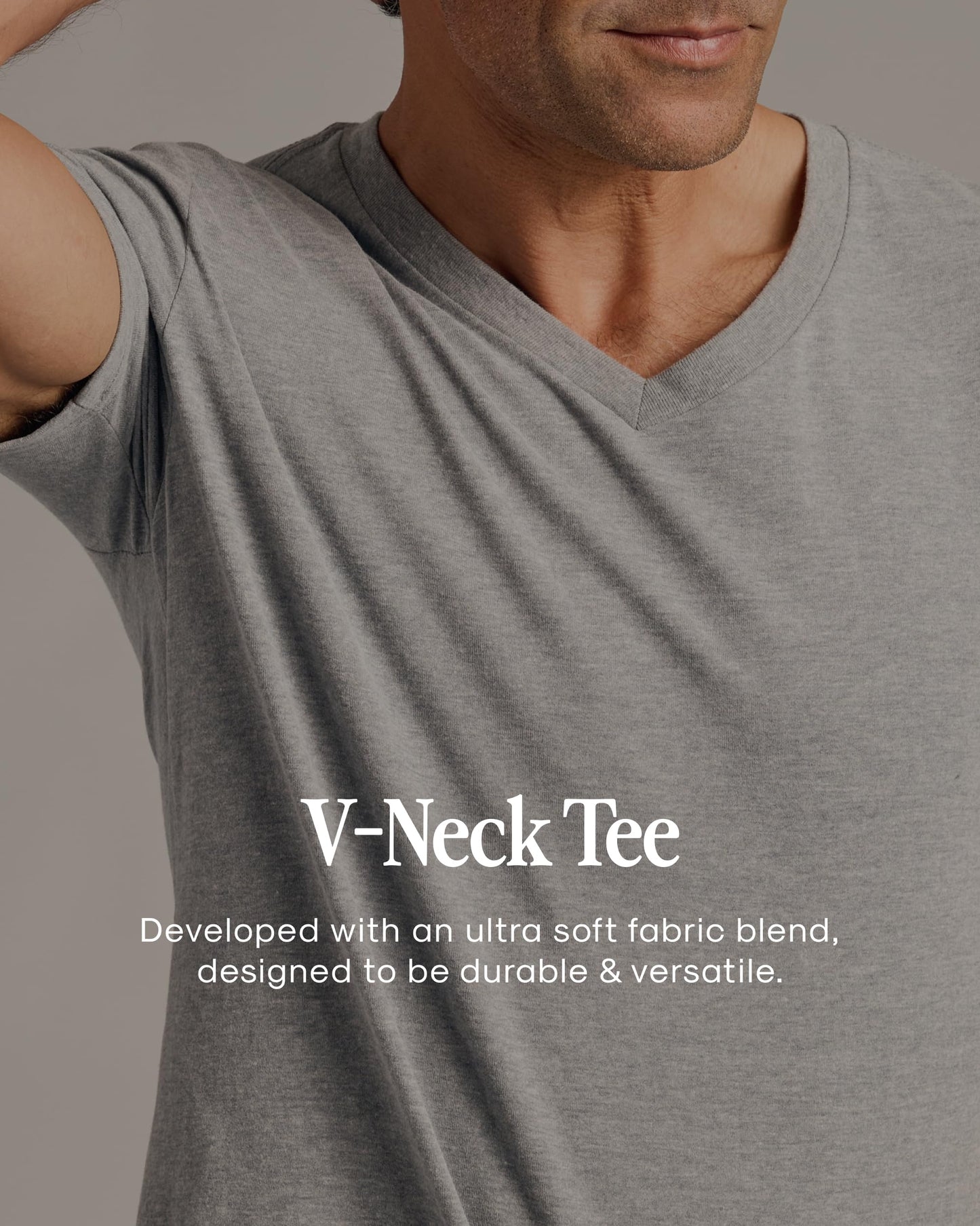 True Classic Mens V Neck T Shirts – Soft, Fitted Undershirts for Men Pack – Mens Undershirts – Cotton Blend, Tag-Free