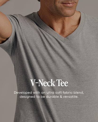 True Classic Mens V Neck T Shirts – Soft, Fitted Undershirts for Men Pack – Mens Undershirts – Cotton Blend, Tag-Free