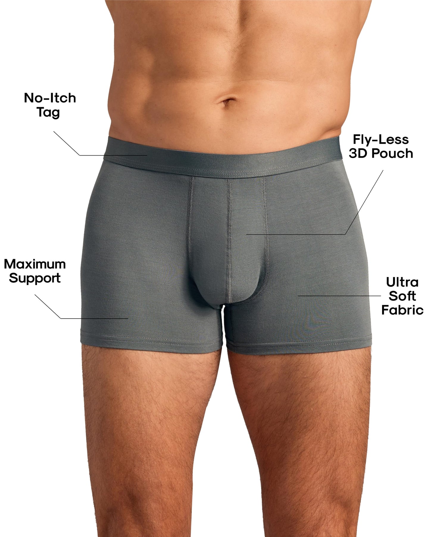 True Classic Mens Underwear Boxer Briefs Pack and Singles - Breathable, Ultra-Soft Mens Boxer Briefs Underwear Pack