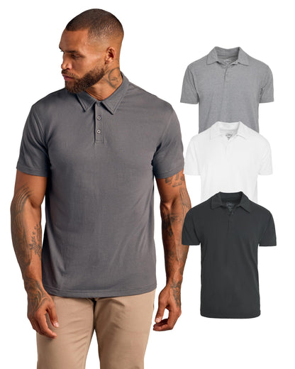 True Classic Short Sleeve Polo Shirts for Men - Cotton Men's Polo Shirts, Golf Shirt & Custom Polo - Collared Short Sleeve