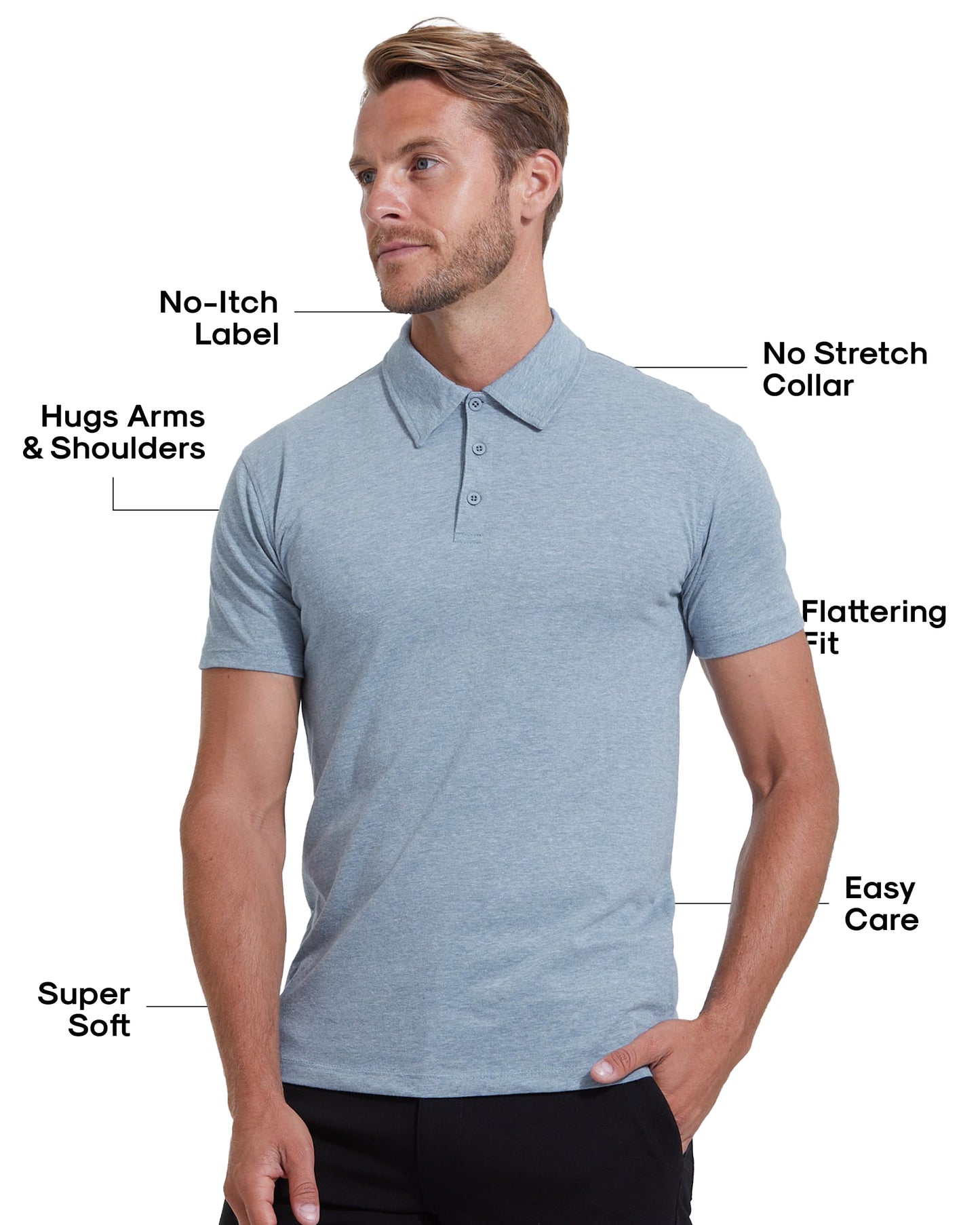 True Classic Short Sleeve Polo Shirts for Men - Cotton Men's Polo Shirts, Golf Shirt & Custom Polo - Collared Short Sleeve