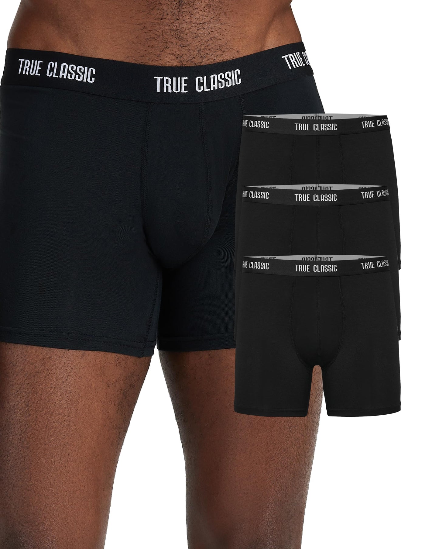True Classic Mens Underwear Boxer Briefs Pack and Singles - Breathable, Ultra-Soft Mens Boxer Briefs Underwear Pack