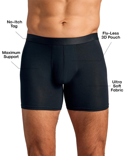 True Classic Mens Underwear Boxer Briefs Pack and Singles - Breathable, Ultra-Soft Mens Boxer Briefs Underwear Pack